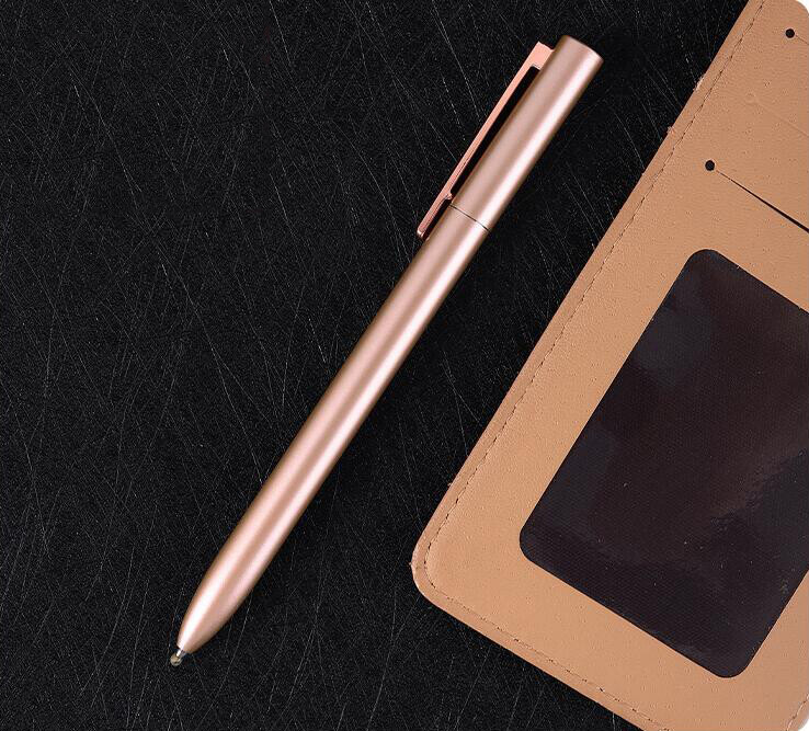 Metalna rotirajuća gel olovka za znakove s dopunama za Xiaomi metalne olovke za znakove 0,5 mm, glatke, skromne, elegantne i čvrste uredske poslove