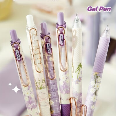 4 τεμ Cute Floral στυλό gel, πτυσσόμενο στυλό gel, 0,5 mm που στεγνώνει μαύρο μελάνι Cute στυλό, Fine Point Pen, Smooth στυλό γραφής