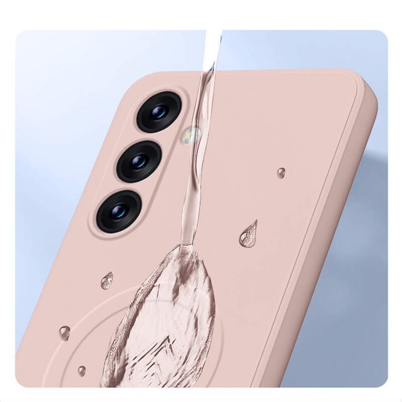 Kvadratna, tekuća silikonska magnetska futrola za bežično punjenje za Samsung Galaxy S24 Ultra S23 FE S22 S21 Plus Magsafe maska otporna na udarce