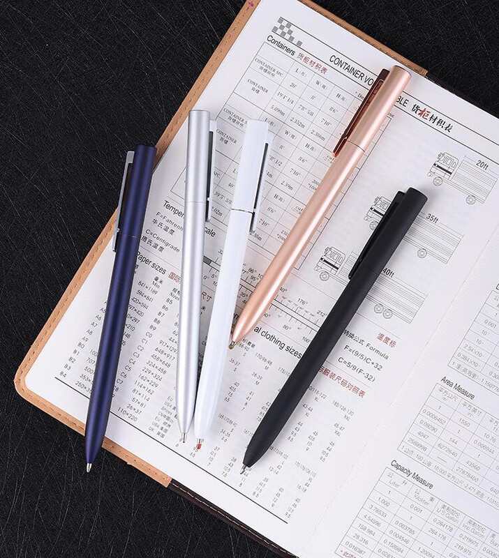 Metalna rotirajuća gel olovka s punjenjem za Xiaomi Metalne olovke za znakove od aluminijske legure Business Office Pučka Caneta 0,5 MM glatko pisanje