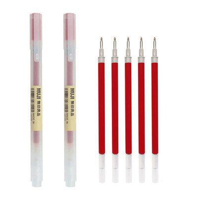 0,38/0,5 mm Fina gel olovka s plavom/crnom tintom MUJIs Refill Drška za šipke Gel olovka Školska kemijska olovka Ured Studentski pisaći pribor