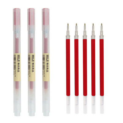 0,38/0,5 mm Fina gel olovka s plavom/crnom tintom MUJIs Refill Drška za šipke Gel olovka Školska kemijska olovka Ured Studentski pisaći pribor
