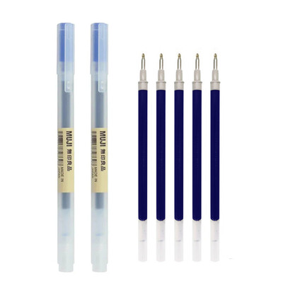 0,38/0,5 mm Fina gel olovka s plavom/crnom tintom MUJIs Refill Drška za šipke Gel olovka Školska kemijska olovka Ured Studentski pisaći pribor