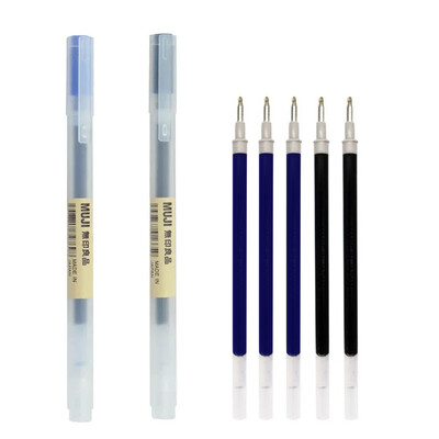 0,38/0,5 mm Fina gel olovka s plavom/crnom tintom MUJIs Refill Drška za šipke Gel olovka Školska kemijska olovka Ured Studentski pisaći pribor