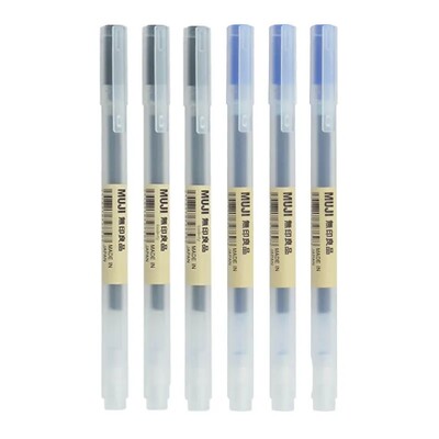 0,38/0,5 mm Fina gel olovka s plavom/crnom tintom MUJIs Refill Drška za šipke Gel olovka Školska kemijska olovka Ured Studentski pisaći pribor