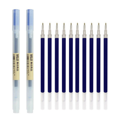 0,38/0,5 mm Fina gel olovka s plavom/crnom tintom MUJIs Refill Drška za šipke Gel olovka Školska kemijska olovka Ured Studentski pisaći pribor