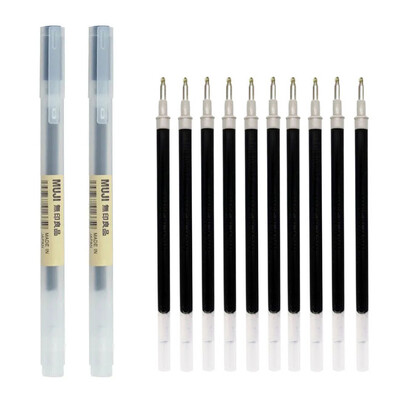 0,38/0,5 mm Fina gel olovka s plavom/crnom tintom MUJIs Refill Drška za šipke Gel olovka Školska kemijska olovka Ured Studentski pisaći pribor