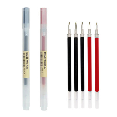 0,38/0,5 mm Fina gel olovka s plavom/crnom tintom MUJIs Refill Drška za šipke Gel olovka Školska kemijska olovka Ured Studentski pisaći pribor