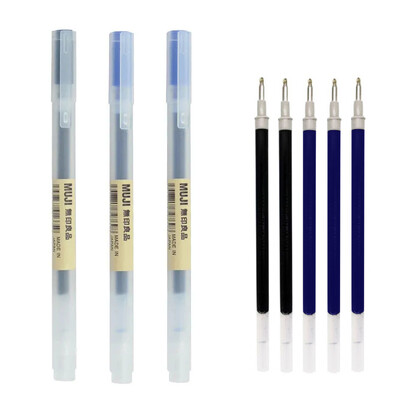 0,38/0,5 mm Fina gel olovka s plavom/crnom tintom MUJIs Refill Drška za šipke Gel olovka Školska kemijska olovka Ured Studentski pisaći pribor