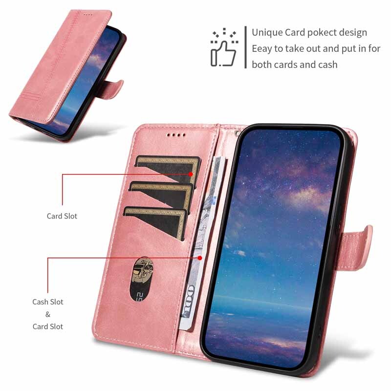 Torbica novčanik za Samsung Galaxy S24 Ultra S23 Plus S22 S21 FE S20 A15 A25 A35 A55 Poklopac za telefon Preklopni kožni stalak Card Book Coque