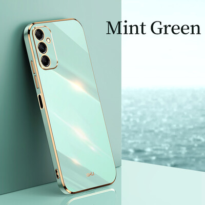 Galvanizirana telefonska torbica kvadratnog okvira Funda On za Samsung Galaxy S24 S23 S22 S21 S20 Ultra Plus FE + 5G 6D mekana maska