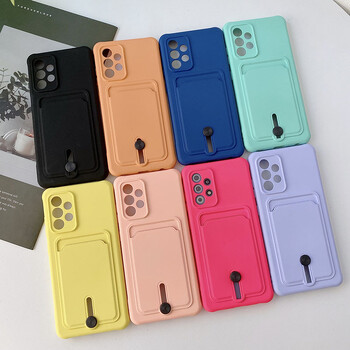 Candy Color Card Bag Phone Case for Samsung Galaxy S20 FE S21 S22 Plus S23 Plus S24 Ultra S21 FE S23 Soft Silicone Back cover