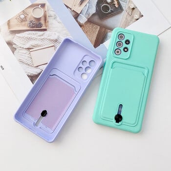 Candy Color Card Bag Phone Case for Samsung Galaxy S20 FE S21 S22 Plus S23 Plus S24 Ultra S21 FE S23 Soft Silicone Back cover