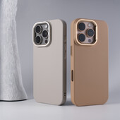 Paprastas vienspalvis Magsafe telefono dėklas, skirtas iPhone 16 pro max 15 Pro 14 13 Prabangus metalinis objektyvas Plokščiuojantis pamušalas belaidžio įkrovimo dangtelis