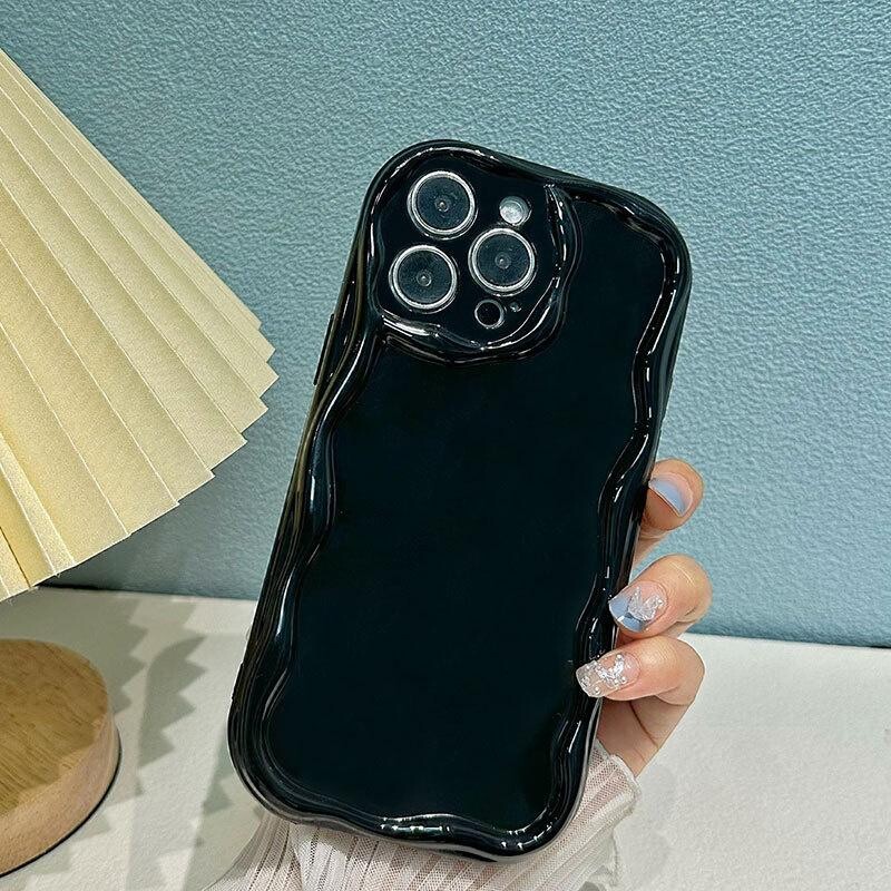 Θήκη τηλεφώνου Clear Soft Wave για Samsung Galaxy S24 Ultra S22 S23 Plus S20 S21 FE A55 A35 A54 A24 A14 A34 A53 A33 A15 A25 A50 A30