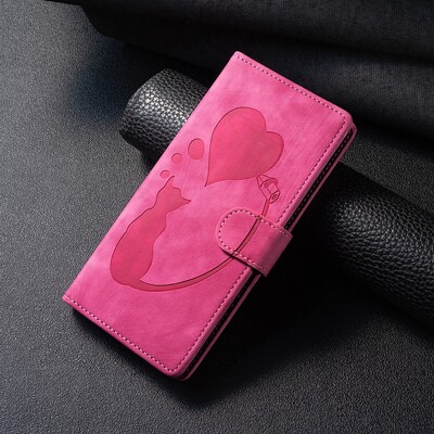 Θήκη Funda S24 Flip Case για Samsung Galaxy S24 S25 Plus S23 Ultra S22 S21 S20 FE Θήκες Cute Cat Butterfly Δερμάτινο πορτοφόλι πίσω κάλυμμα