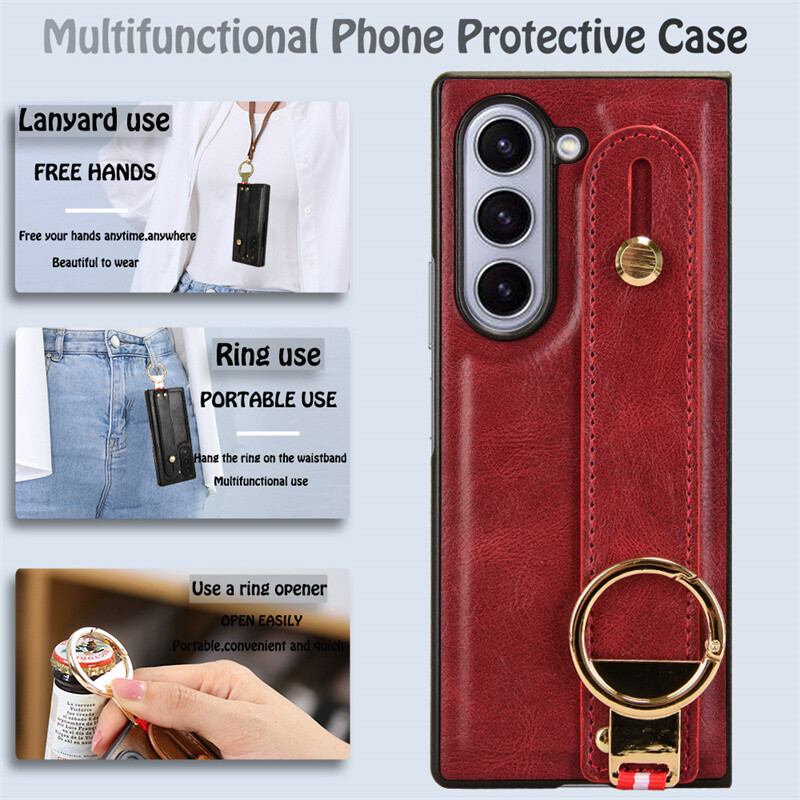 Pentru Samsung Galaxy Z Fold 6 5G Suport curea de mână anti detașare cu capac spate cu buclă pentru husă pentru telefon Galaxy Z Fold 6