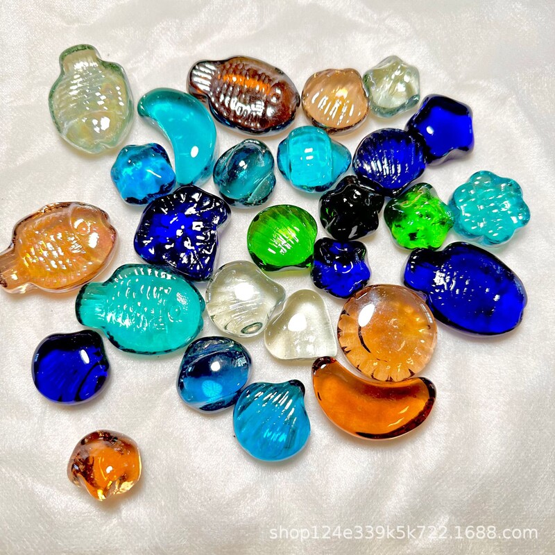 Akvārija ainavu veidošana stikla krelles īpašas formas stikla akmeņi bērnu arheoloģiskie dārgumu izrakumi bērnu rotaļlietas kristāla dārgakmeņi