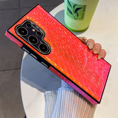 Για Magsafe Μαγνητική δερμάτινη θήκη Phone Gradient Texture Για Samsung S24 Ultra S23 S22 Ultra Plus Μαλακό πίσω κάλυμμα TPU αντικραδασμικό