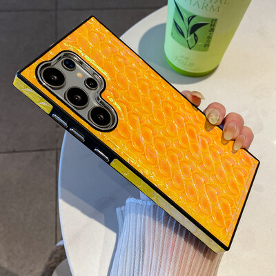 Για Magsafe Μαγνητική δερμάτινη θήκη Phone Gradient Texture Για Samsung S24 Ultra S23 S22 Ultra Plus Μαλακό πίσω κάλυμμα TPU αντικραδασμικό