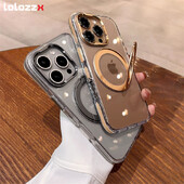 Prozirna obloga za Magsafe magnetsku futrolu za bežično punjenje za iPhone 15 12 13 14 16 Pro Max Plus sa zaštitnim poklopcem za objektiv