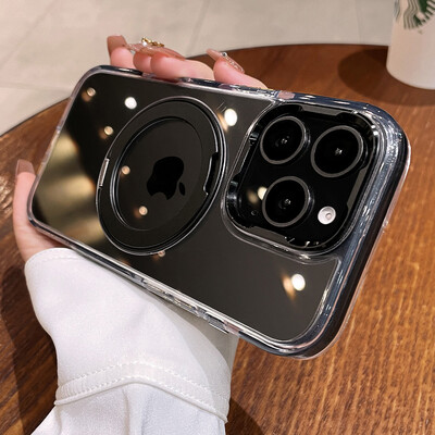 Prozirna obloga za Magsafe magnetsku futrolu za bežično punjenje za iPhone 15 12 13 14 16 Pro Max Plus sa zaštitnim poklopcem za objektiv