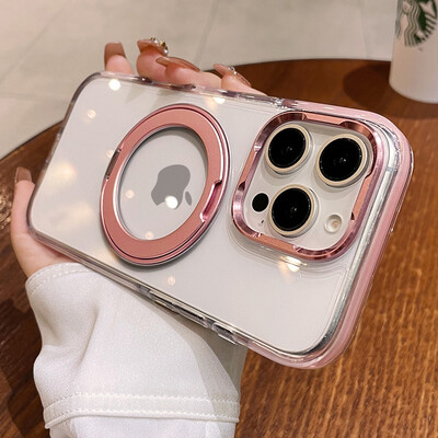 Prozirna obloga za Magsafe magnetsku futrolu za bežično punjenje za iPhone 15 12 13 14 16 Pro Max Plus sa zaštitnim poklopcem za objektiv