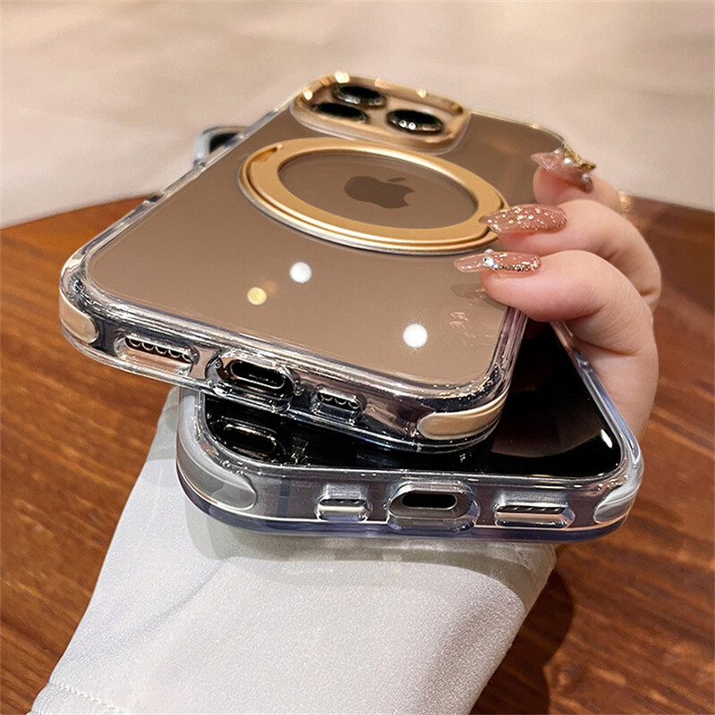 Prozirna obloga za Magsafe magnetsku futrolu za bežično punjenje za iPhone 15 12 13 14 16 Pro Max Plus sa zaštitnim poklopcem za objektiv