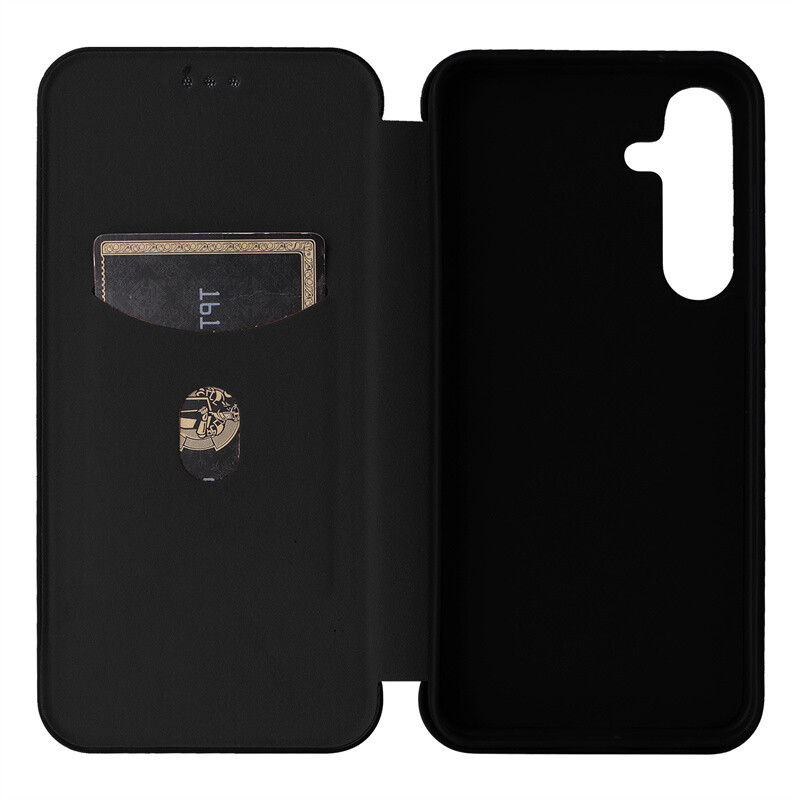 За Samsung S25 S25 Plus S25 Ultra Luxury Flip Carbon Fibre Skin Magnetic Adsorption Protective Case For Galaxy S25 Phone Bags