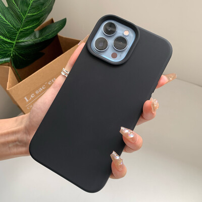 Prabangus originalus skysto silikono dėklas, skirtas iPhone 13 14 15 Pro Max dėklas, skirtas iPhone 11 12 Mini X XR XS Plus pilnas dangtelis