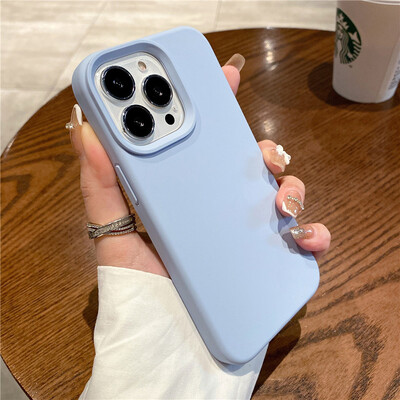 Prabangus originalus skysto silikono dėklas, skirtas iPhone 13 14 15 Pro Max dėklas, skirtas iPhone 11 12 Mini X XR XS Plus pilnas dangtelis