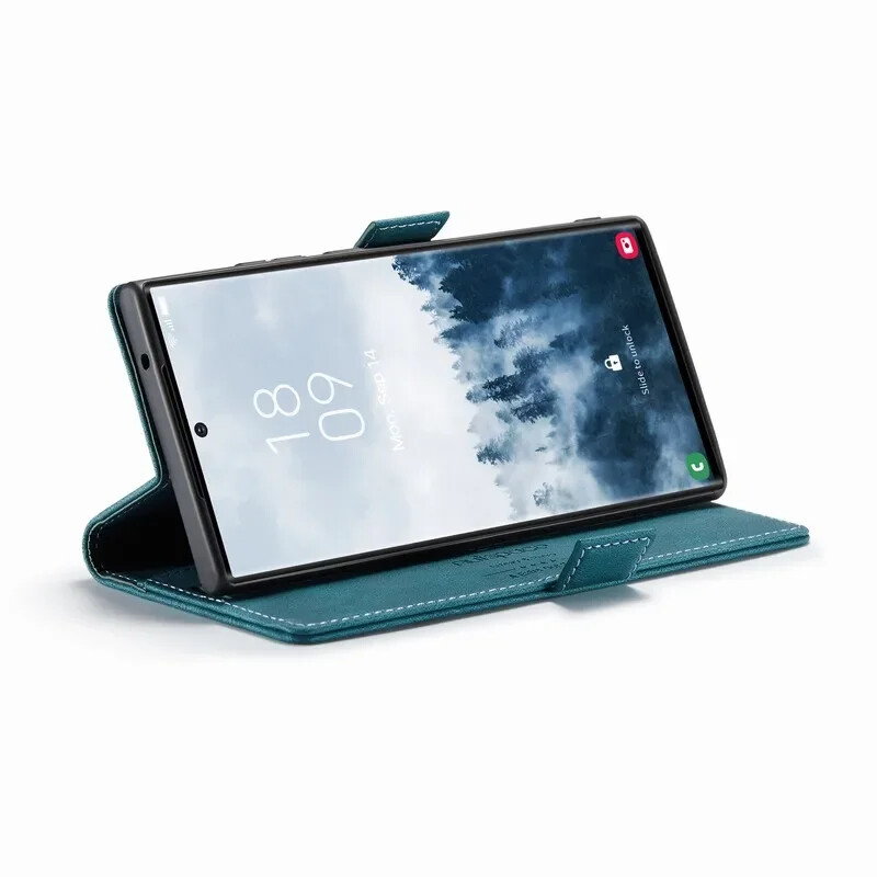 Кожен калъф за Samsung Galaxy S24 S23 S22 Ultra Note 20 10 Plus Луксозен капак за телефон с магнитен флип портфейл за Samsung S24 Ultra