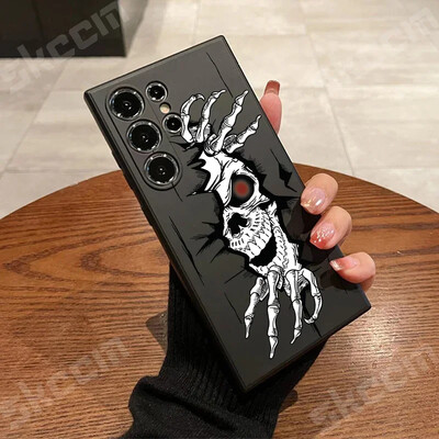 Калъф за телефон с принт на усмихнат дявол за Samsung Galaxy S23 S24 Ultra S22 Plus S20 FE A15 A35 A50 A51 A54 A55 A71 A72 A73 Меко покритие