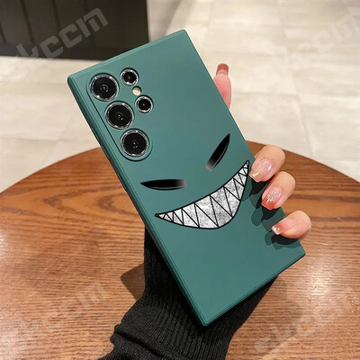 Калъф за телефон с принт на усмихнат дявол за Samsung Galaxy S23 S24 Ultra S22 Plus S20 FE A15 A35 A50 A51 A54 A55 A71 A72 A73 Меко покритие
