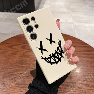 Калъф за телефон с принт на усмихнат дявол за Samsung Galaxy S23 S24 Ultra S22 Plus S20 FE A15 A35 A50 A51 A54 A55 A71 A72 A73 Меко покритие