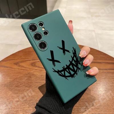 Калъф за телефон с принт на усмихнат дявол за Samsung Galaxy S23 S24 Ultra S22 Plus S20 FE A15 A35 A50 A51 A54 A55 A71 A72 A73 Меко покритие