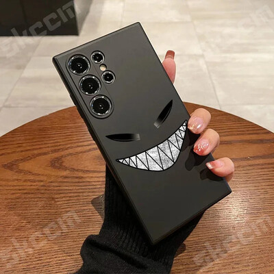 Калъф за телефон с принт на усмихнат дявол за Samsung Galaxy S23 S24 Ultra S22 Plus S20 FE A15 A35 A50 A51 A54 A55 A71 A72 A73 Меко покритие