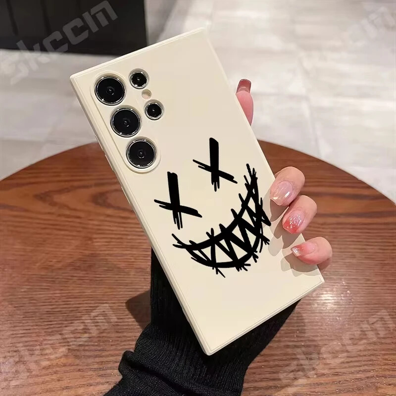 Калъф за телефон с принт на усмихнат дявол за Samsung Galaxy S23 S24 Ultra S22 Plus S20 FE A15 A35 A50 A51 A54 A55 A71 A72 A73 Меко покритие