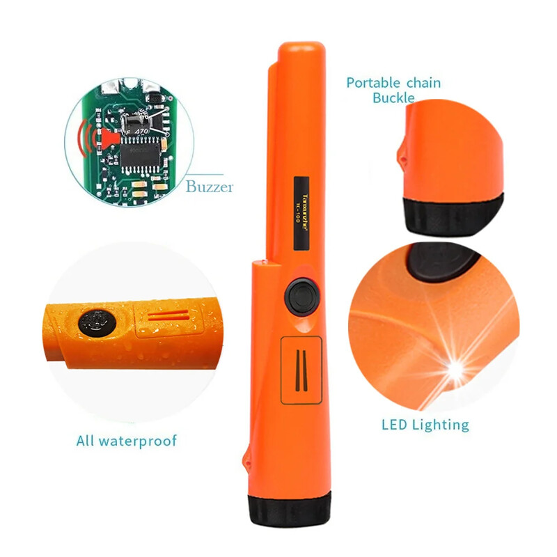 TC-100 Točan pokazivač Detektor metala GP-pokazivač Zlatna meta Detektor metala Statički alarm IP68 Vodootporan s narukvicom