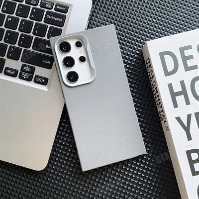 S 24 23 22 21 20 Луксозен кожен калъф с текстура за Samsung Galaxy S24 S23 S22 S20 S21 Fe Plus Ultra 5G Мек заден капак S24fe S20fe