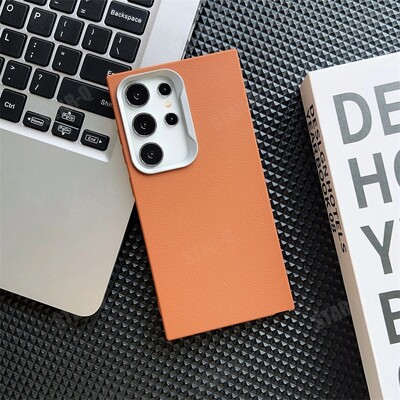 S 24 23 22 21 20 Луксозен кожен калъф с текстура за Samsung Galaxy S24 S23 S22 S20 S21 Fe Plus Ultra 5G Мек заден капак S24fe S20fe