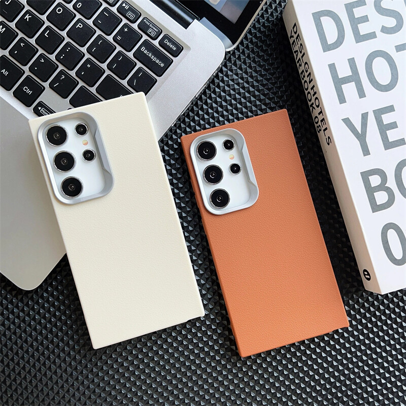 S 24 23 22 21 20 Луксозен кожен калъф с текстура за Samsung Galaxy S24 S23 S22 S20 S21 Fe Plus Ultra 5G Мек заден капак S24fe S20fe