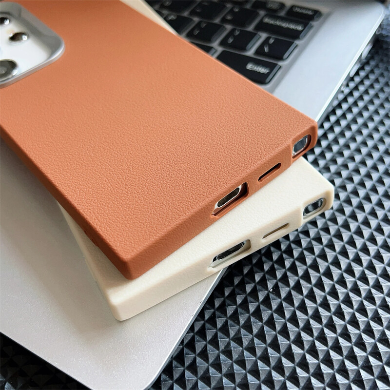 S 24 23 22 21 20 Луксозен кожен калъф с текстура за Samsung Galaxy S24 S23 S22 S20 S21 Fe Plus Ultra 5G Мек заден капак S24fe S20fe