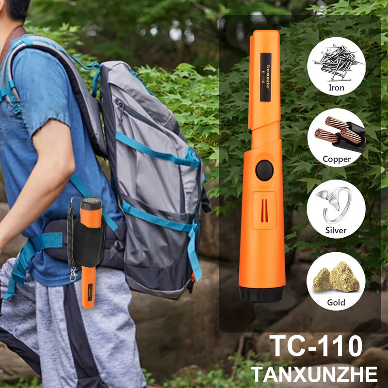 Nešiojamas TC-110 metalo ieškiklio rodyklė Pinpoint GP žymeklis rankinis metalo ieškiklis, padėties nustatymo strypo detektorius IP68, atsparus vandeniui