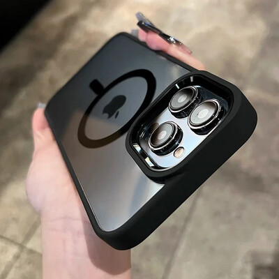 Magnetic Luxury Clear Armor For Magsafe Wireless Charging Case for iPhone 16 15 14 13 12 11 Pro Max Αντικραδασμικό κάλυμμα προφυλακτήρα