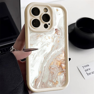 Márvány tok iPhone 16 Pro Max Case iPhone 13 11 12 15 14 Pro Max XR XS 7 8 Plus SE Ütésálló Puha TPU szilikon telefontokhoz