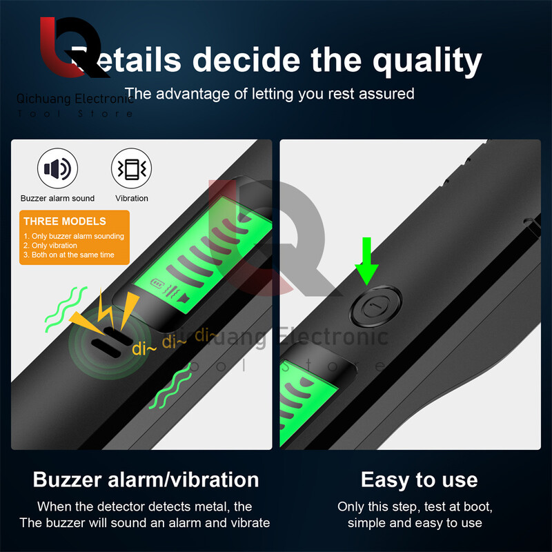 1kom detektor metala Ručni Pinpointer LCD zaslon Alarm Visokoosjetljivi skener Sigurnosna provjera Tragač zlata Kopač