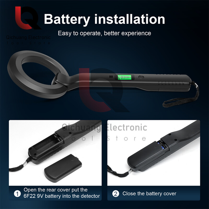 1kom detektor metala Ručni Pinpointer LCD zaslon Alarm Visokoosjetljivi skener Sigurnosna provjera Tragač zlata Kopač