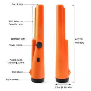 Ανιχνευτής μετάλλων Handheld Diving Detector GP Pointer Metal 360 Degree Scan Accurate Pointer Αδιάβροχο πηνίο ανιχνευτής ασφαλείας