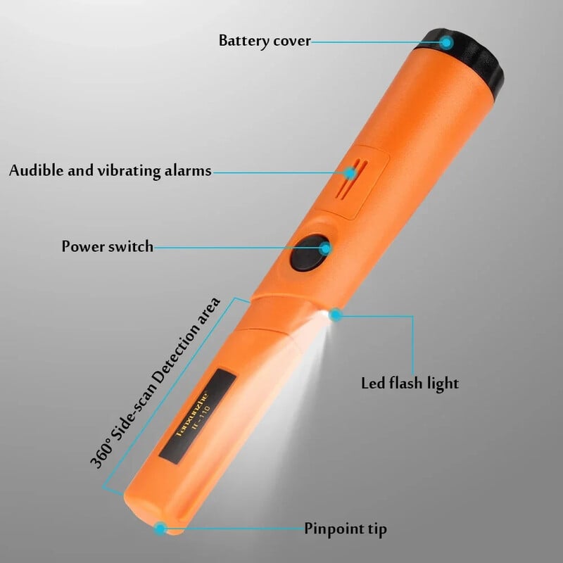 TC-110 rankinio metalo ieškiklio padėties nustatymo strypas su apsauga nuo įbrėžimų, metalinis IP68 atsparus vandeniui